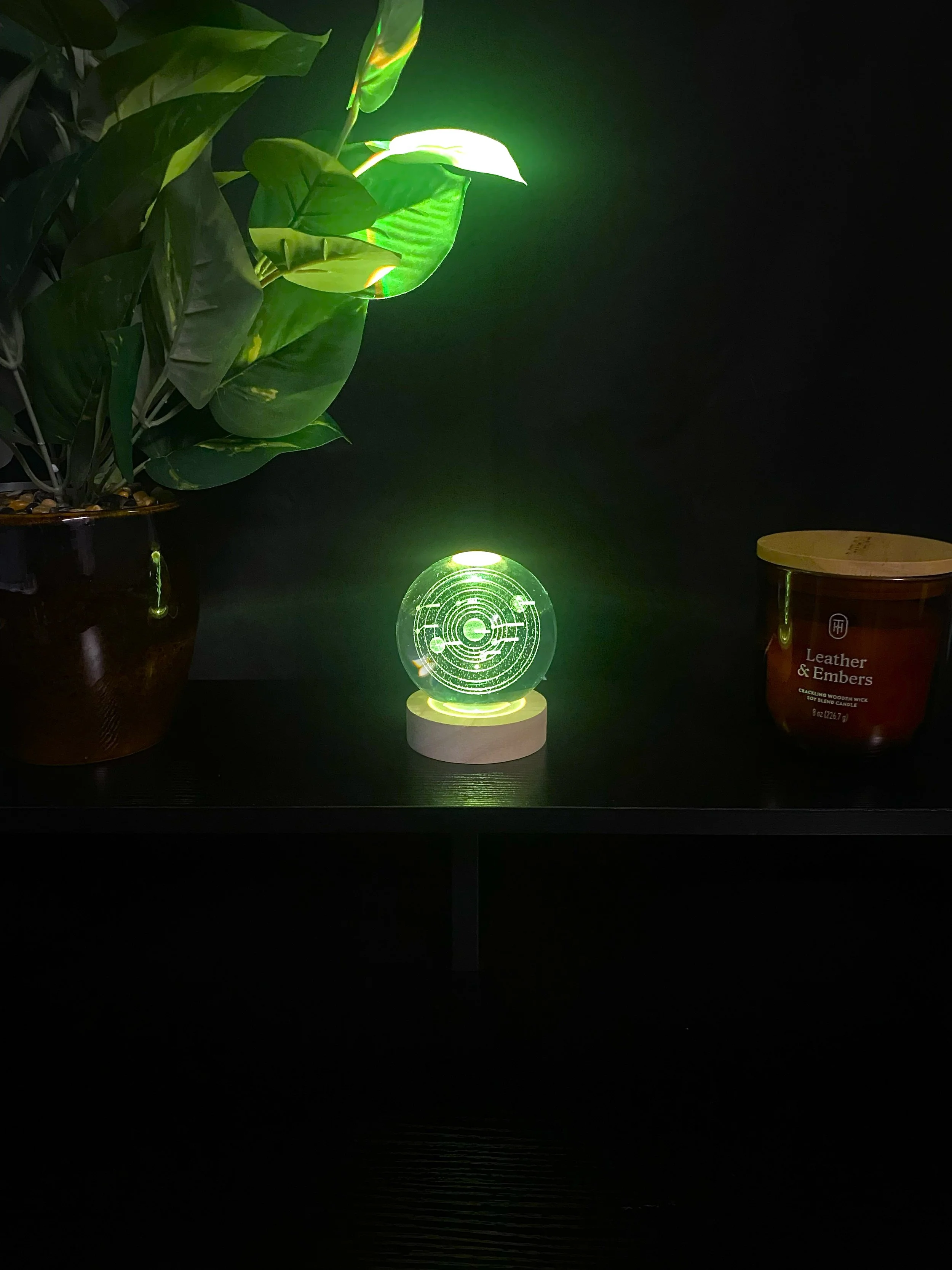 Crystal Solar System RGB Globe