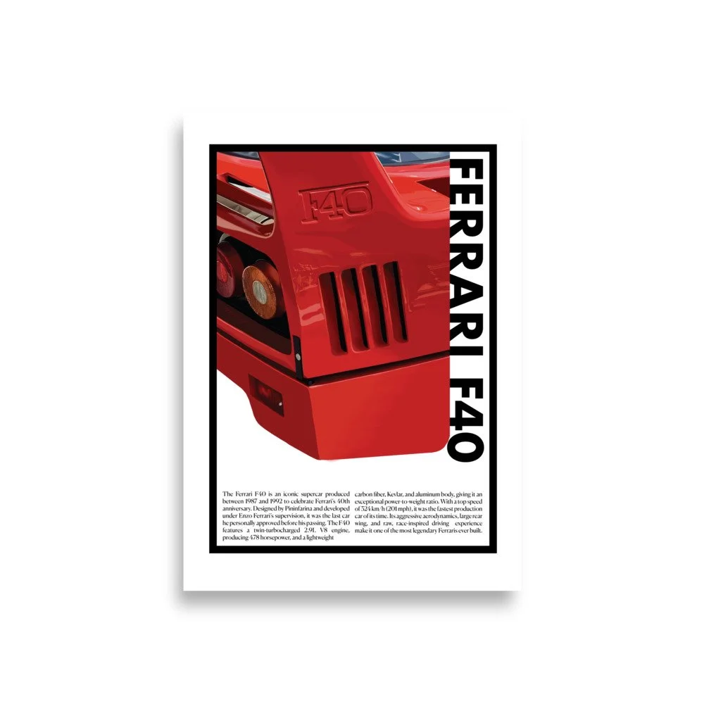 Ferrari F40 - Graphic Illustration