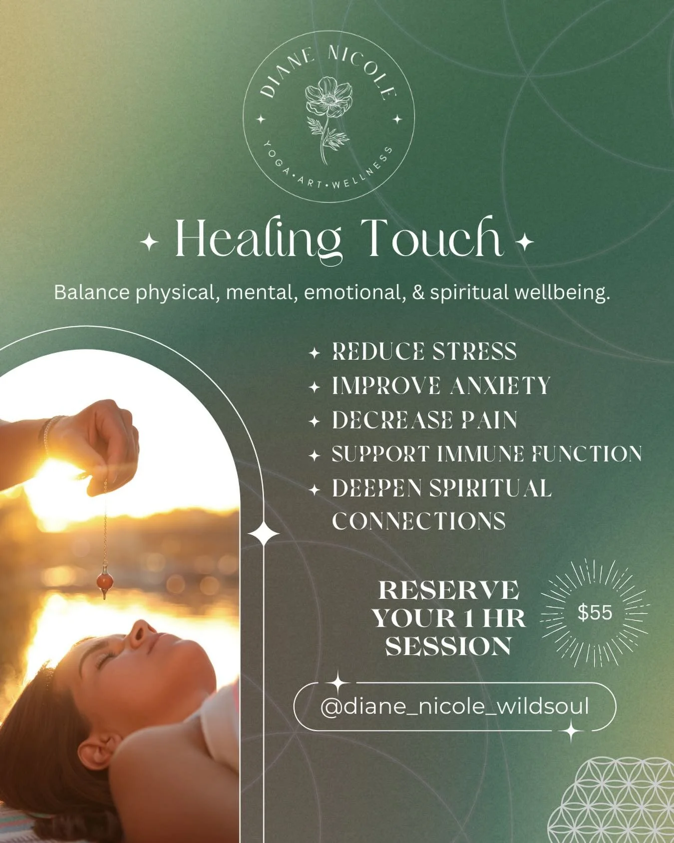 ✨Balance your energy field! Healing Touch is a biofield therapy that uses near-touch and gentle touch to influence the body&rsquo;s energy field to promote relaxation and healing. 
⚡️Treat yourself or a loved one to the gift of wellness! Gift Certifi