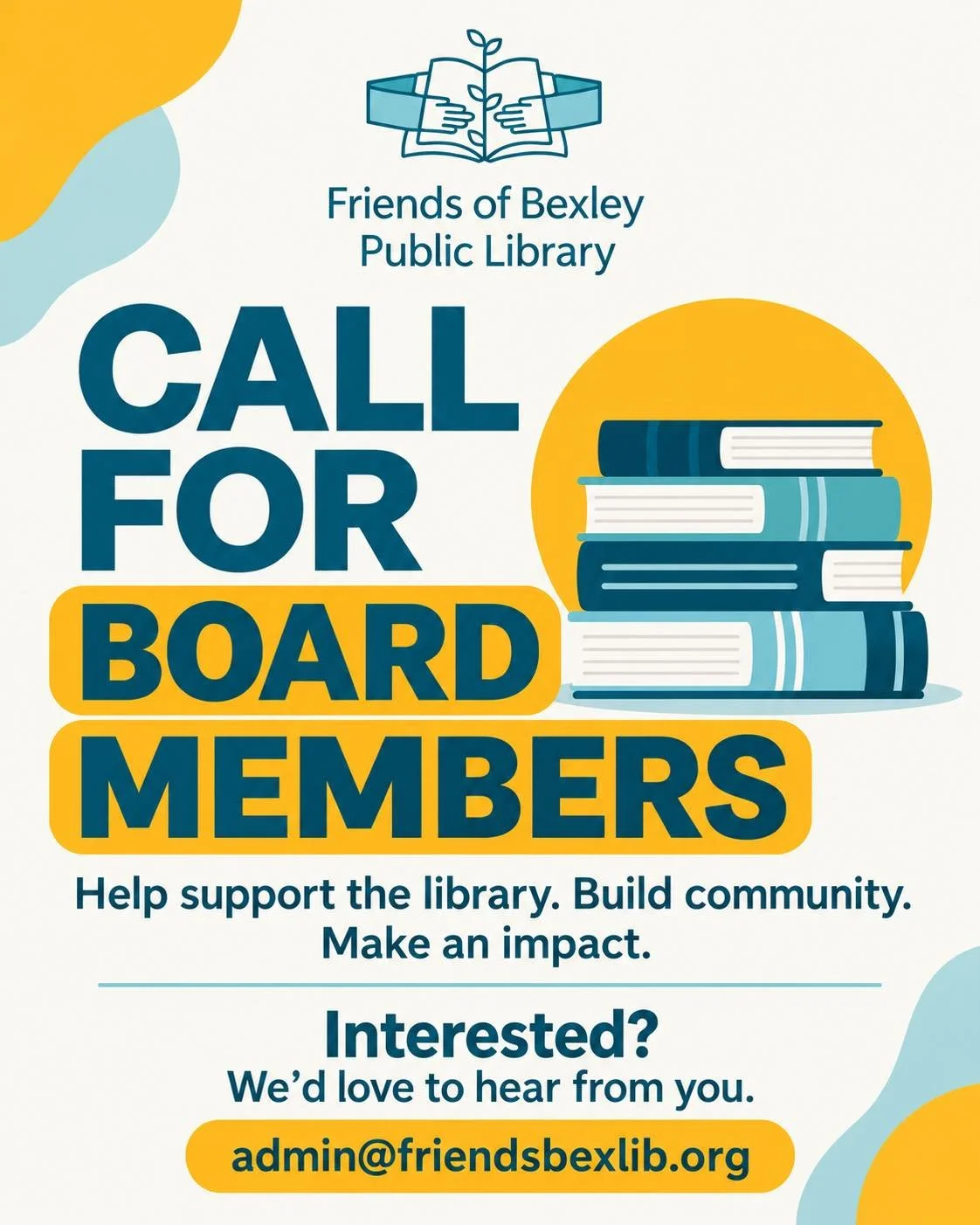 Are you an enthusiastic lover of libraries who would like to show appreciation to staff, organize and sell books, and make a difference in your community? Well, we&rsquo;d love to have you join our team! The Friends of the Bexley Library is seeking n