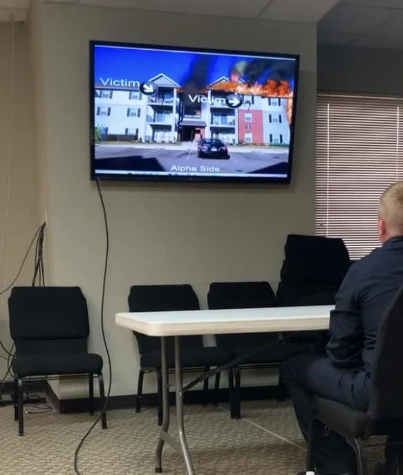 Our promotional exams test tactical competence. We put the candidates in the position and have them role play their actions, a complete interactive experience.