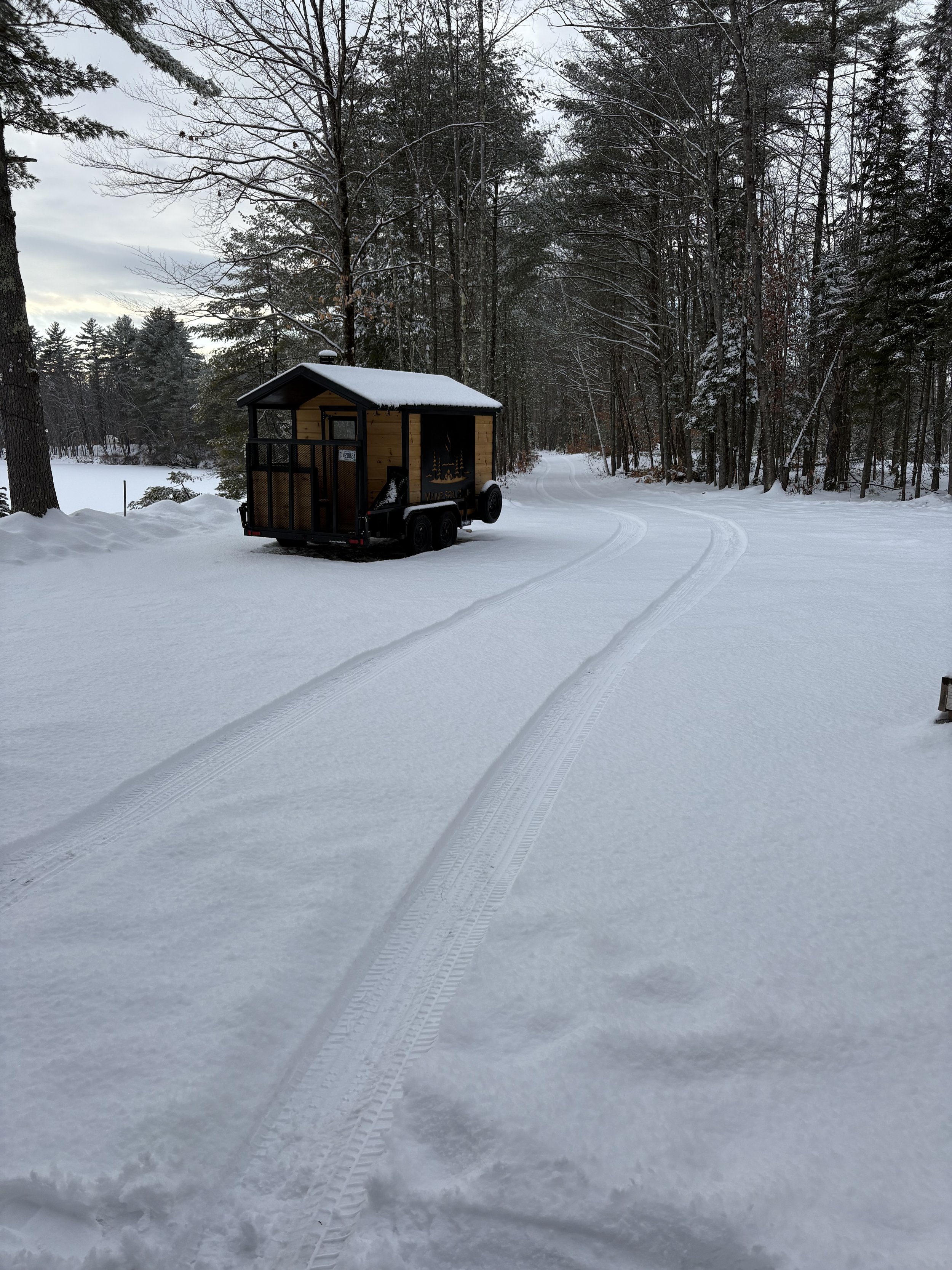 First Winter Running Sauna in Maine