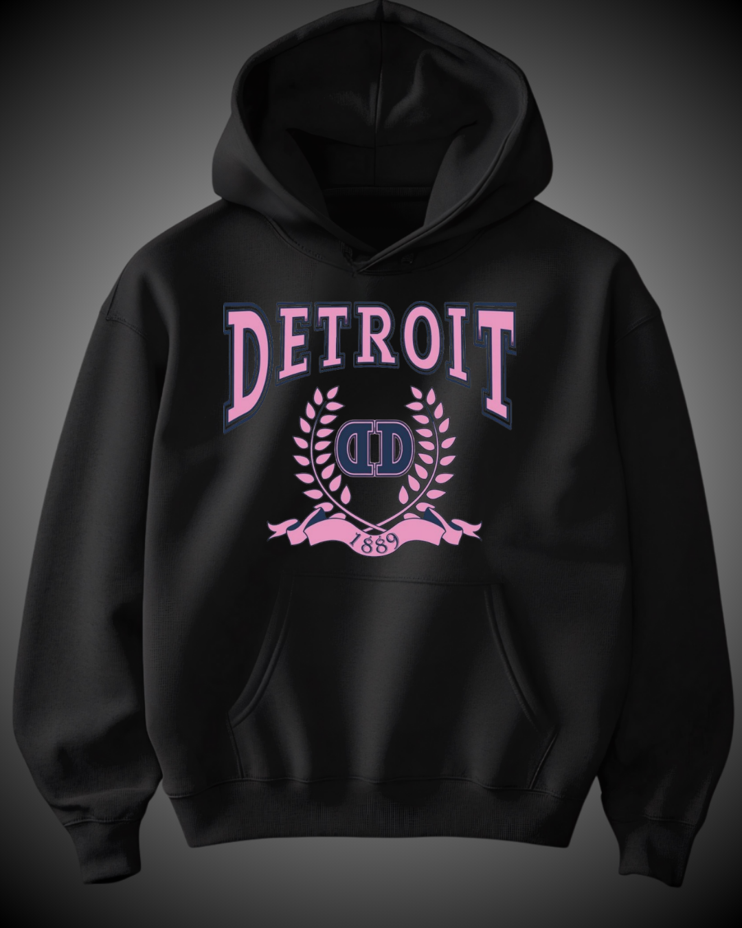 Sudadeta Negra-Unisex-Diseño detroit rosa.png