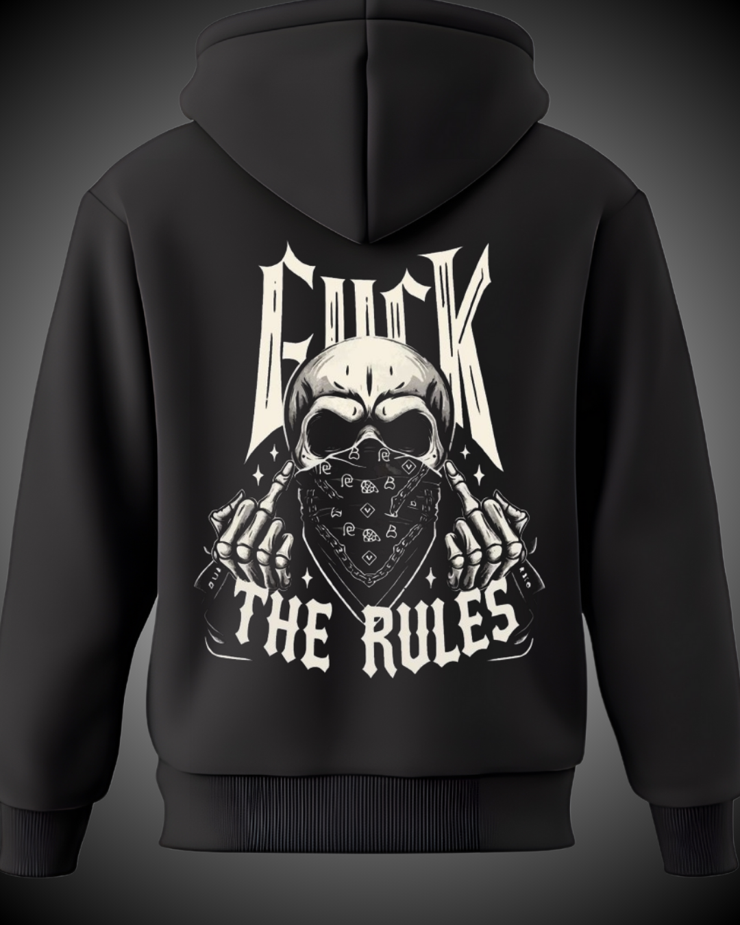 Sudadera Unisex-Negra- Diseño cholo calavera.png