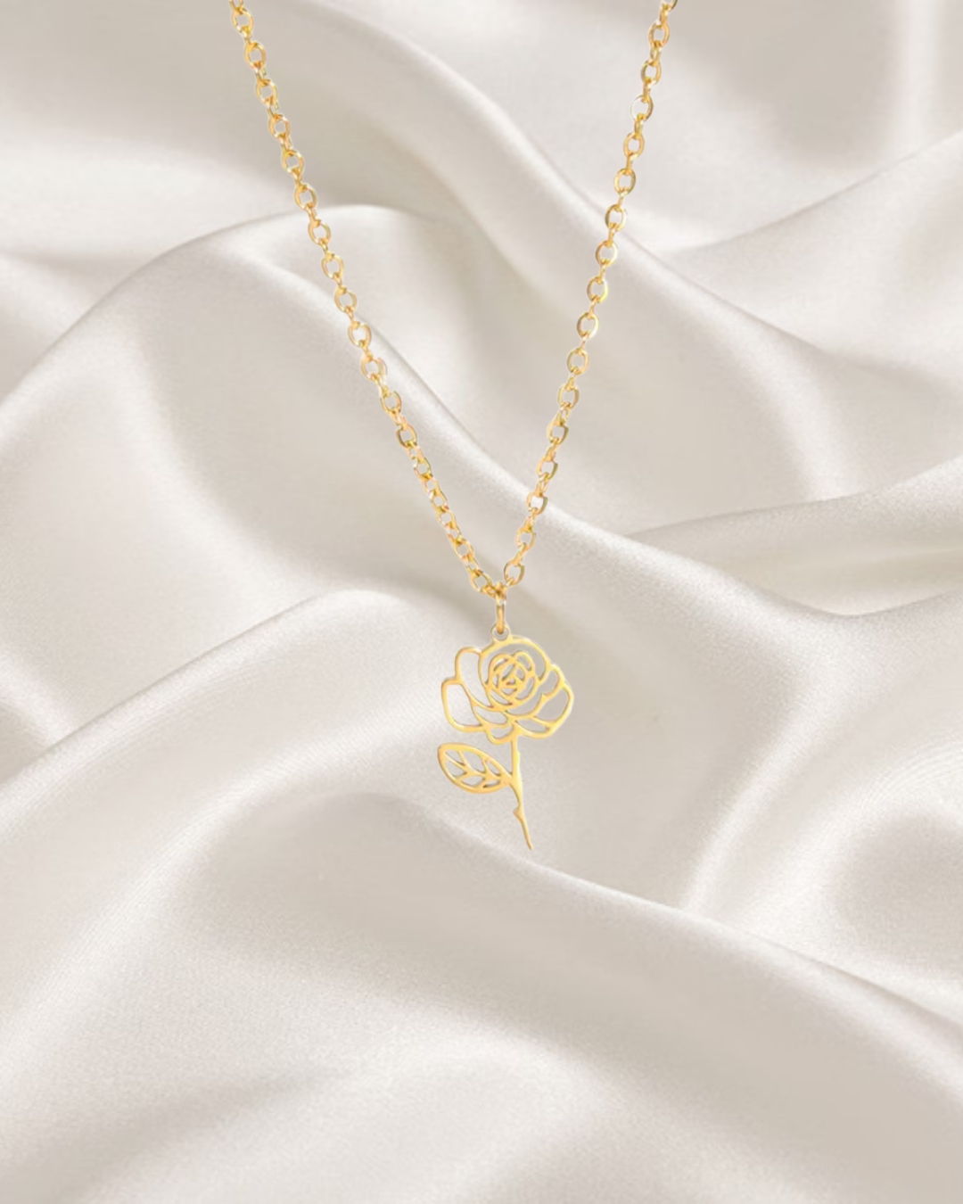 Birth Month Flower Necklace | June (Rose)