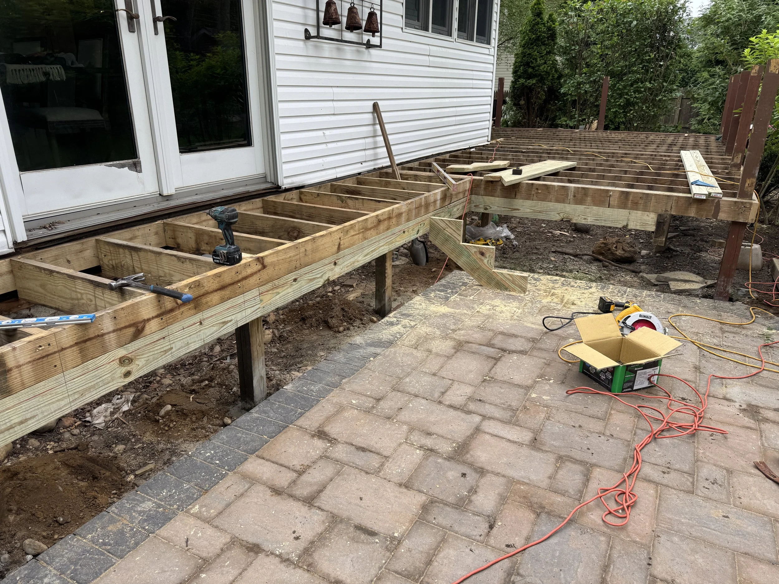 Process of removing all wooden boards.