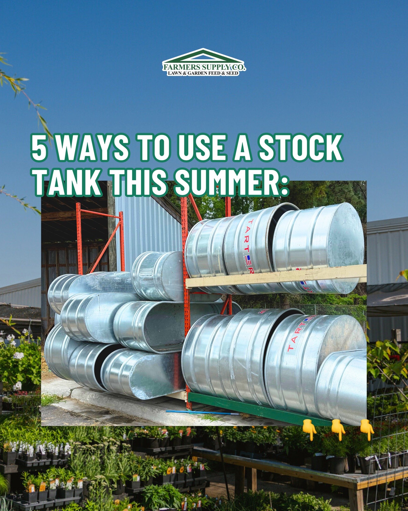 Who knew a giant metal tub would be on your summer wish list?? 🤣

Stock tanks might&rsquo;ve been made for watering livestock, but folks have found all kinds of ways to use them once the weather heats up.

Here are FIVE WAYS to get creative with the