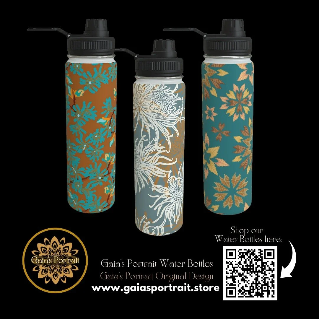 Good Evening Friends!

Here are some of Gaia's Portrait's featured products!

Gaia's Portrait Water Bottles
Shop these water bottles here: https://www.gaiasportrait.store/kitchen/water-bottle 

Come find my booth at the National Women's Show to claim