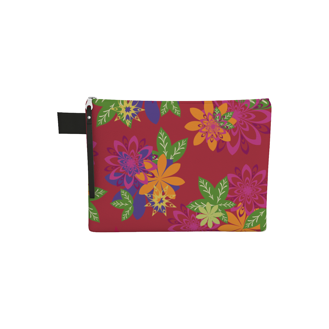 Dahlias Delight Zipper Carry All Magenta