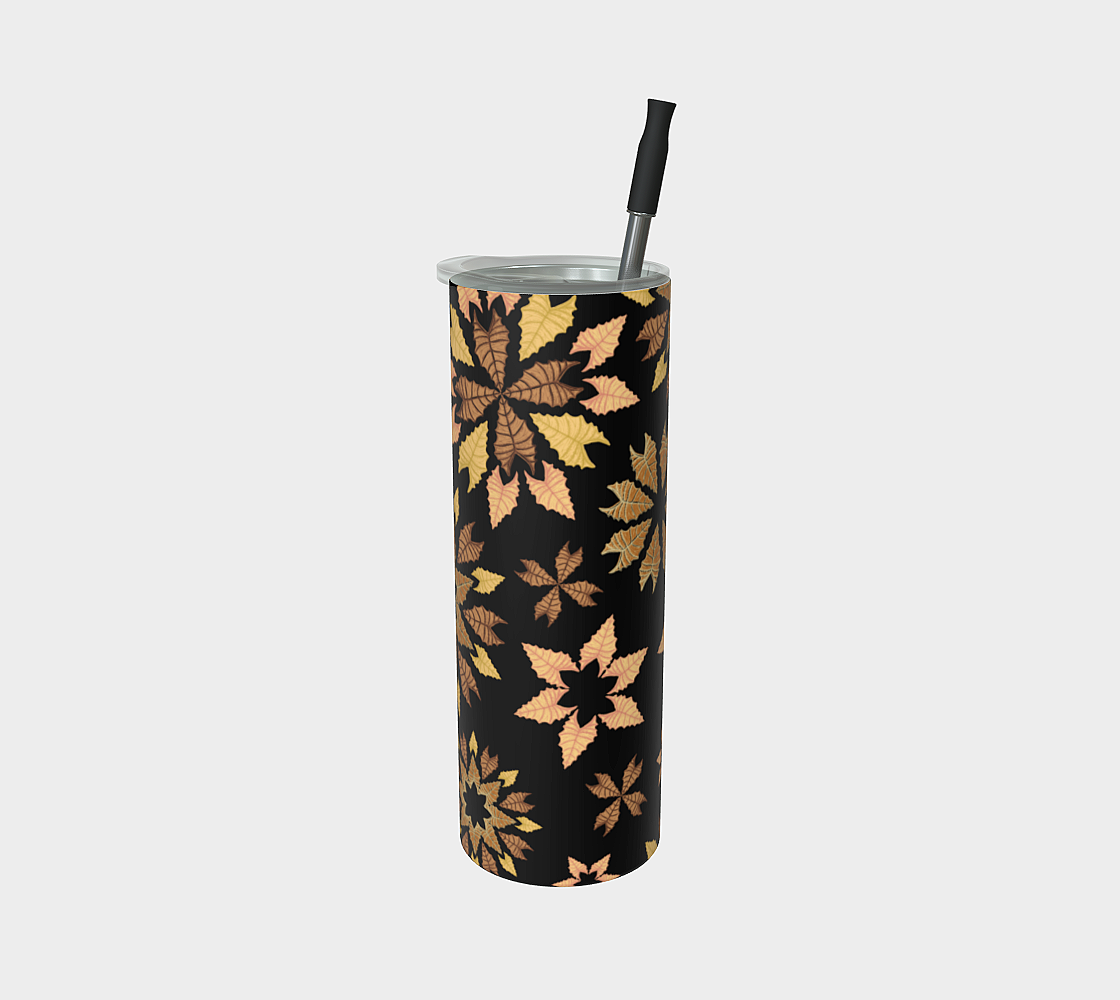 Retro Broadleaves Tumbler Black