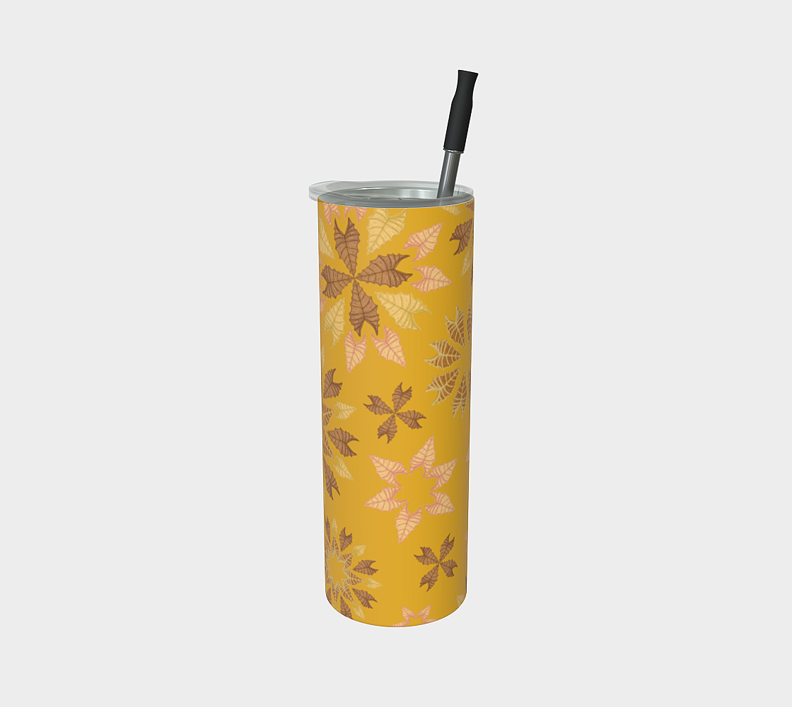 Retro Broadleaves Tumbler Yellow