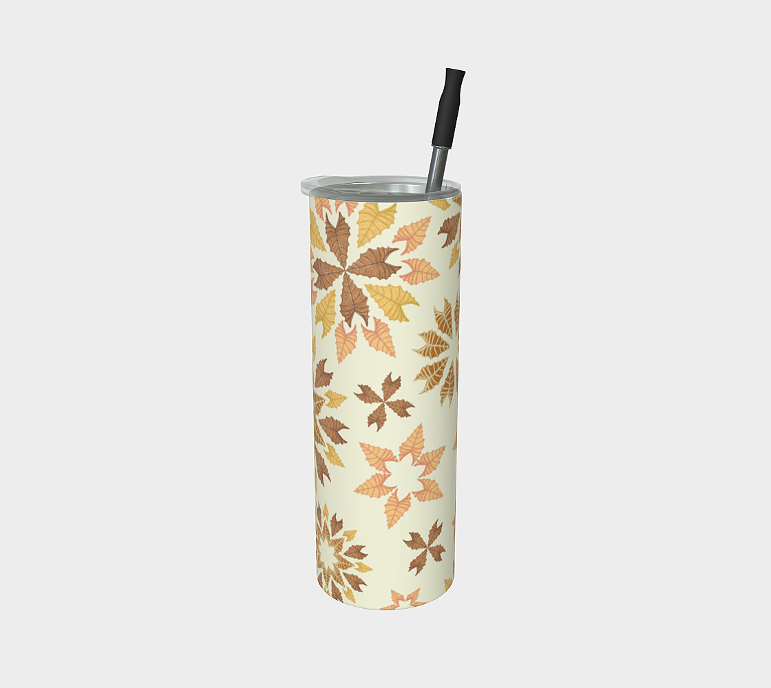 Retro Broadleaves Tumbler White