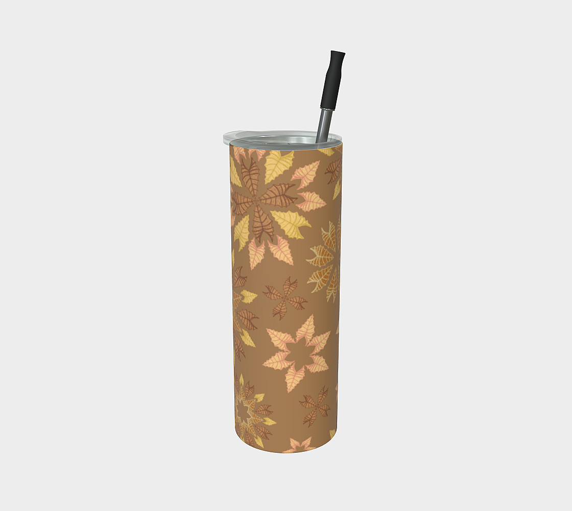 Retro Broadleaves Tumbler Mocha