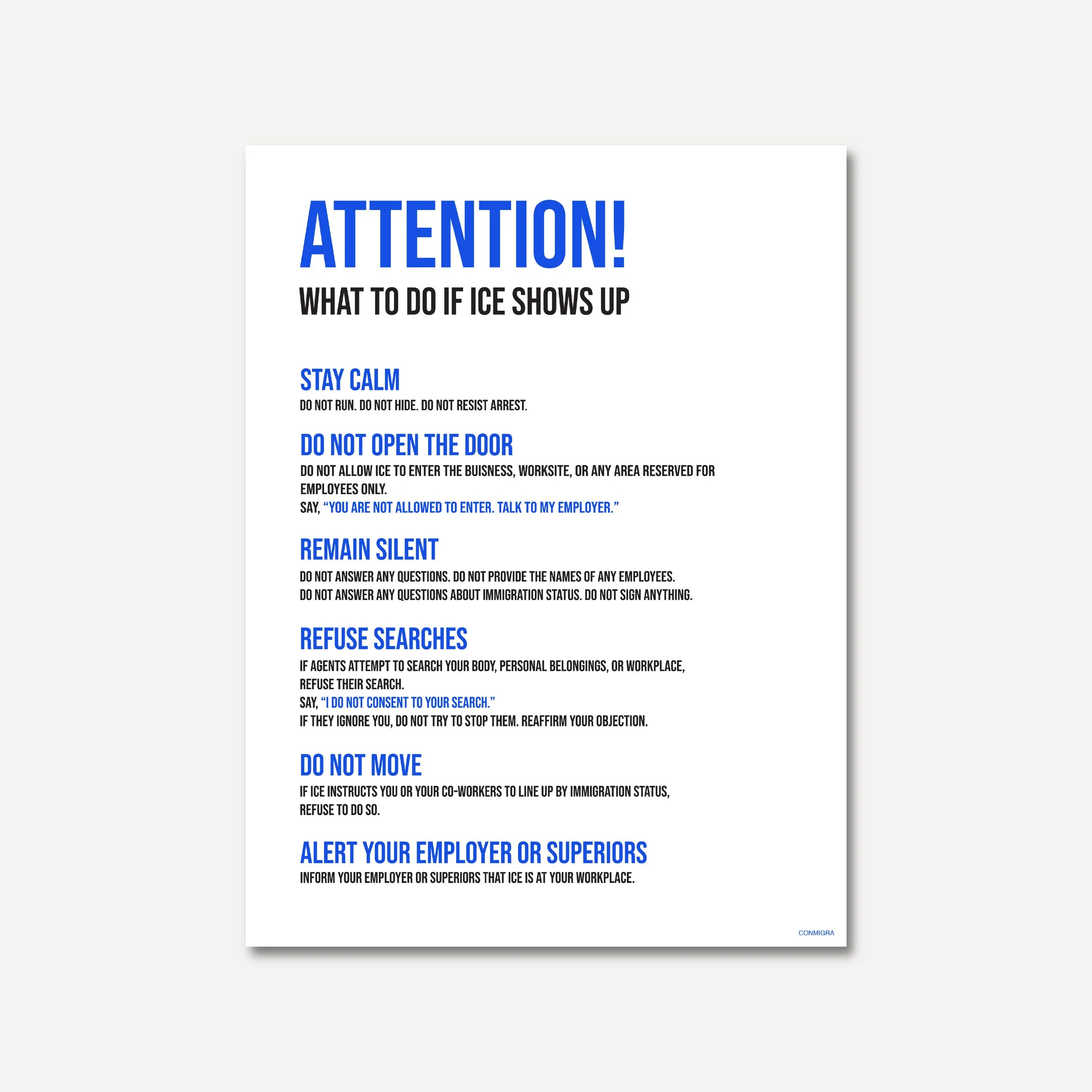 Workplace ICE Raid Poster