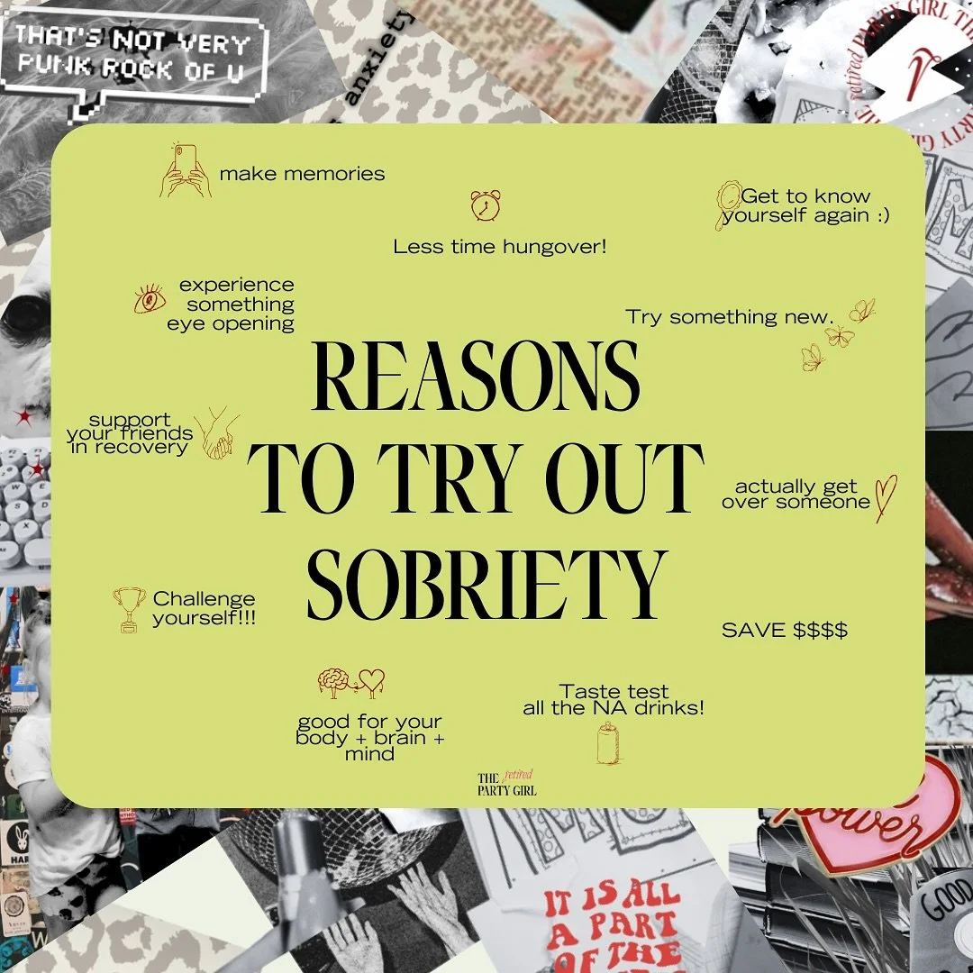 Trying out sobriety doesn&rsquo;t mean saying no forever. If you are someone who struggles with labeling yourself think of it as a hangover vacation or social experiment. 

Label-fee + alcohol-free?

V punk rock of you.

💋