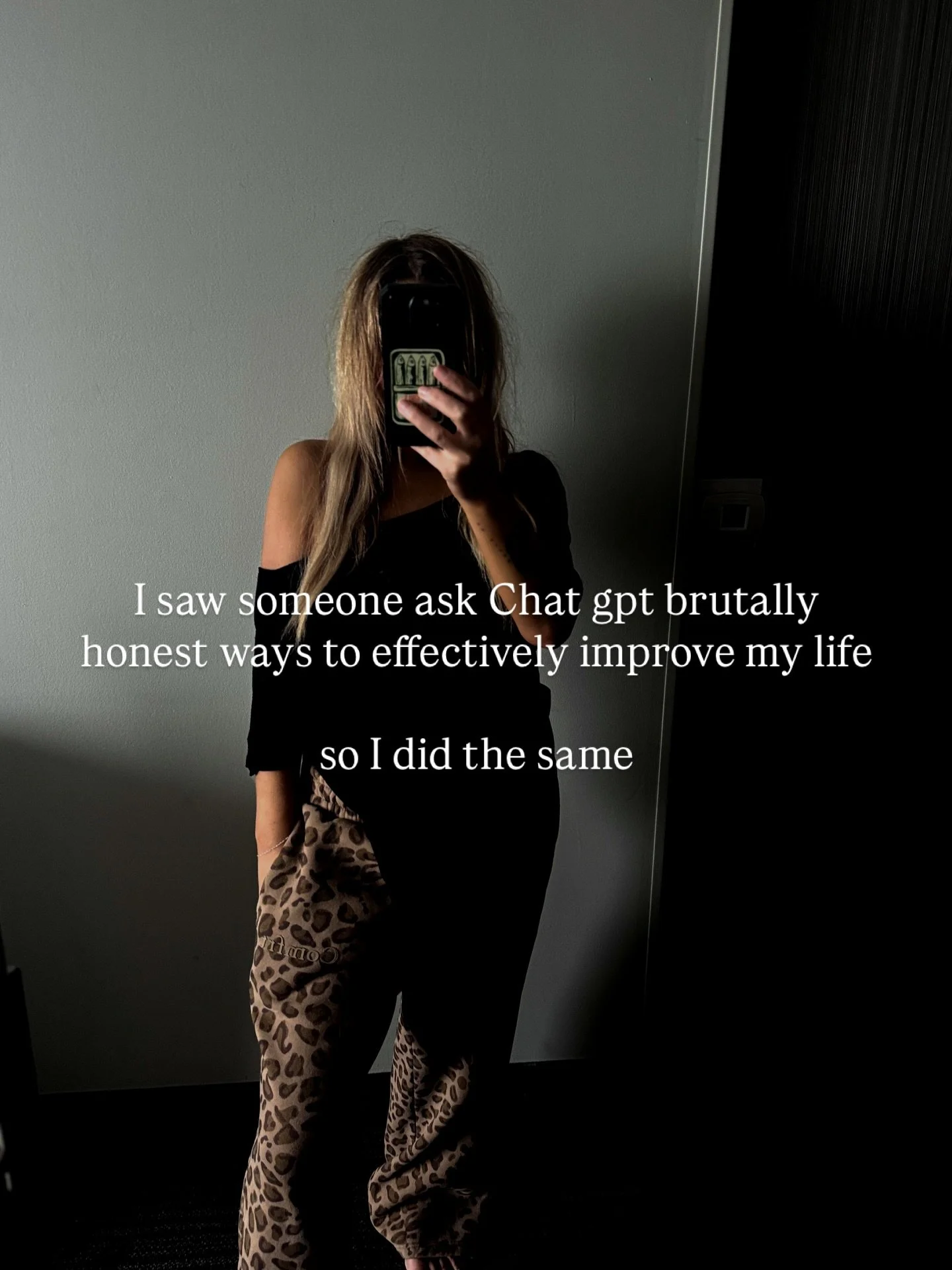 I sent Chat GPT like 7 text screenshots and my history of asking it for help and it said:

1. Stop mistaking self awareness for self work.
(ouch but yes)
2. You don&rsquo;t need to explain yourself as much as you do. 
3. Your nervous system runs the 