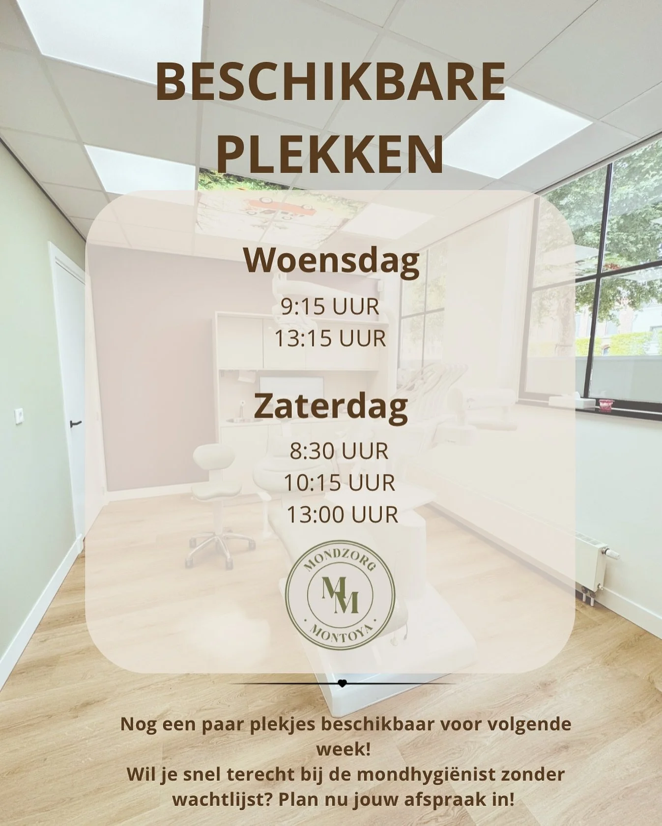 Snel terecht bij de mondhygi&euml;nist? Plan nu jouw afspraak in via de link in de bio!