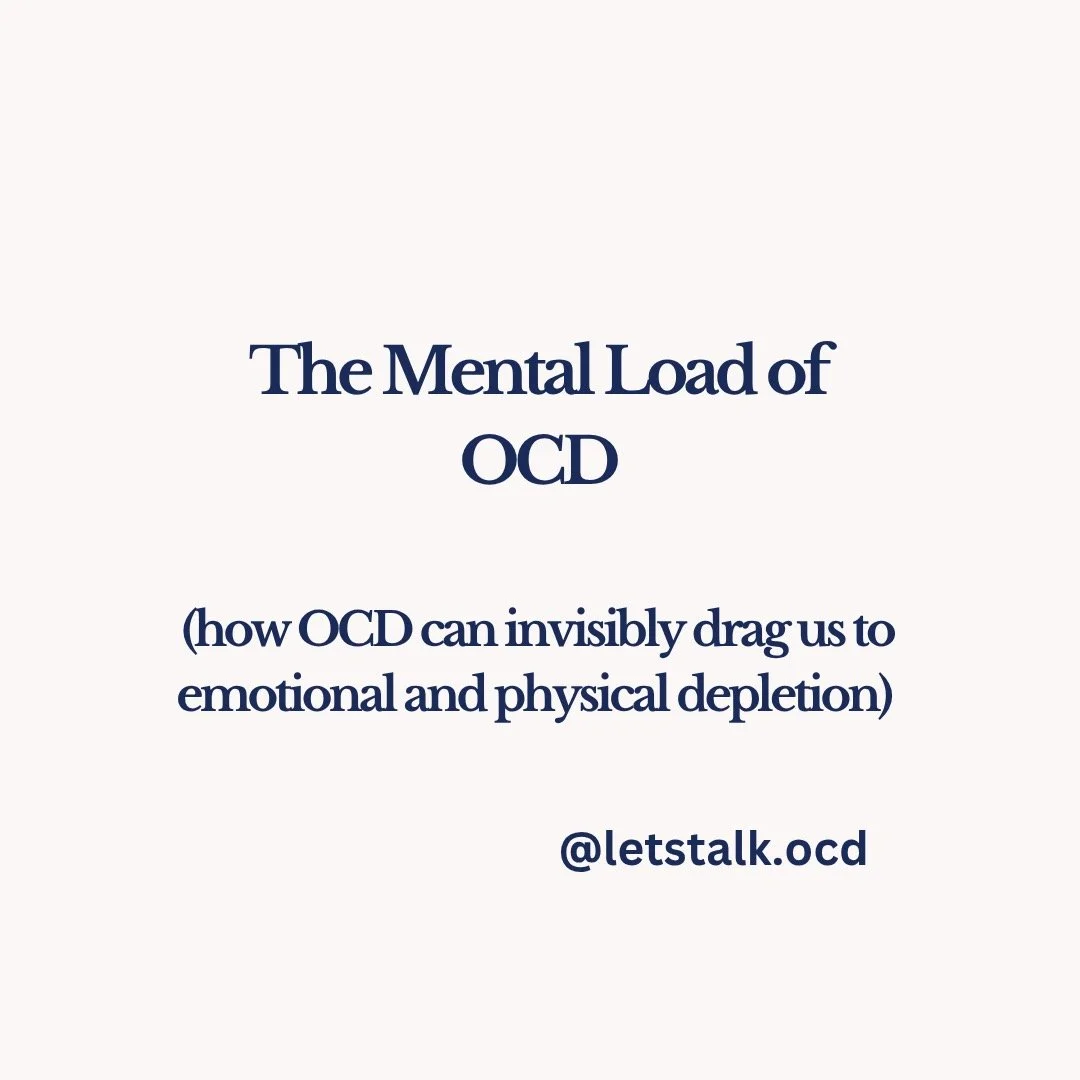 I want to speak more about the invisible Mental Load around OCD, and how it affects relationships. We may seem high functioning on the outside, but on the inside we may be intensely burnt out. Hope everyone is having a positive and uplifting #ocdawar