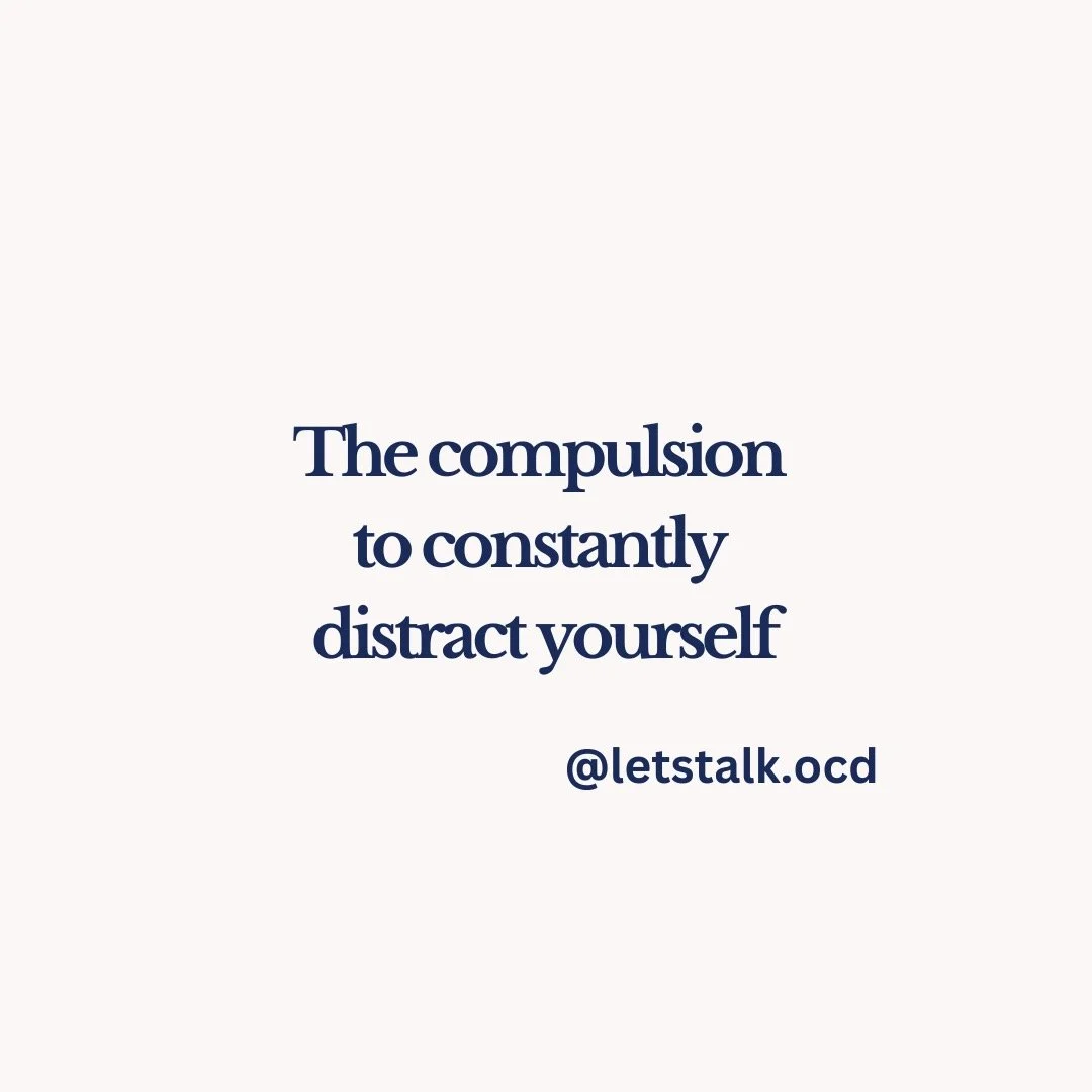 Let's face it, these days we are all a bit addicted to distraction. You might be on IG doing this right now! With OCD, distraction can be part of our avoidance cycle. #ocd #ocdhelp #ocdtherapy #ocdsupport #compulsions