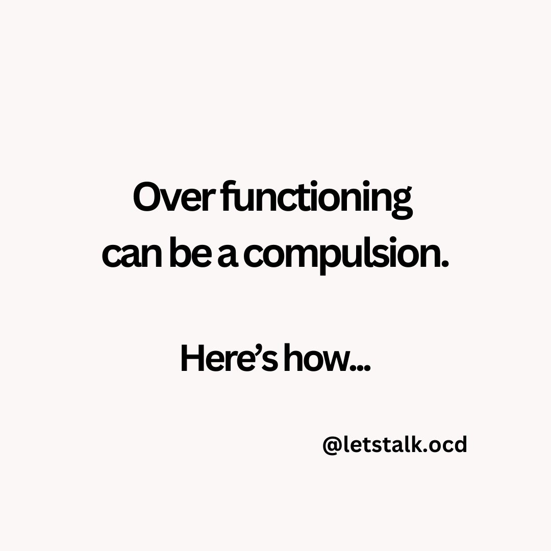 Are you over functioning to stave off the feeling of anxiety? #ocd #ocdhelp #ocdsupport #ocdrelief #overfunctioning #anxiety