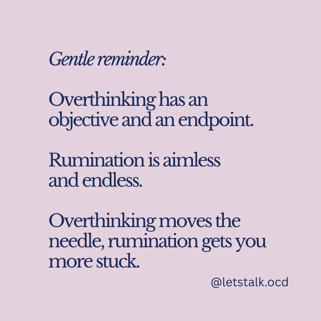 Introducing, the Rumination Series. The next week of posts will be focused on rumination, the very unique way that OCD makes us "think" about our obsessions. We will explore the mental replay, the preplay, the mental check, the mental doom-