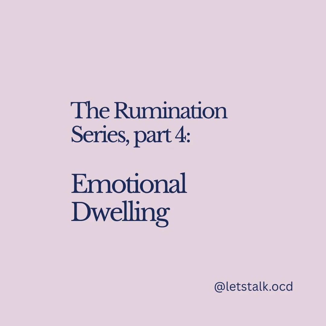 The Rumination Series, part 4: Emotional Dwelling. Overly nourishing negative memories, emotions, and thoughts can be a mental compulsion. #ocd #pureocd #rumination #ocdtherapist #ocdhelp