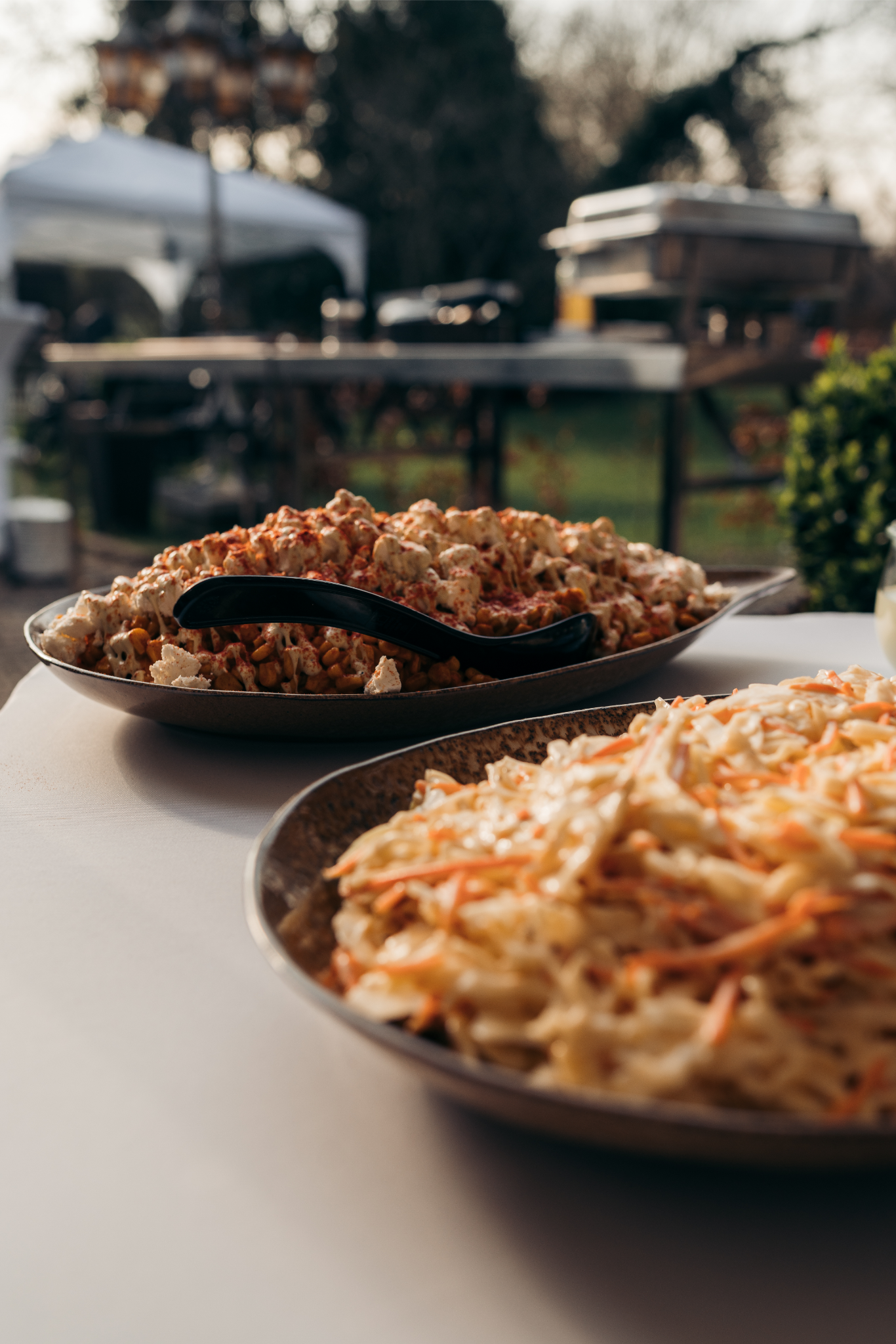 Buffet catering, Catering op locatie, Coleslaw, Mexicaanse esquites op locatie limburg