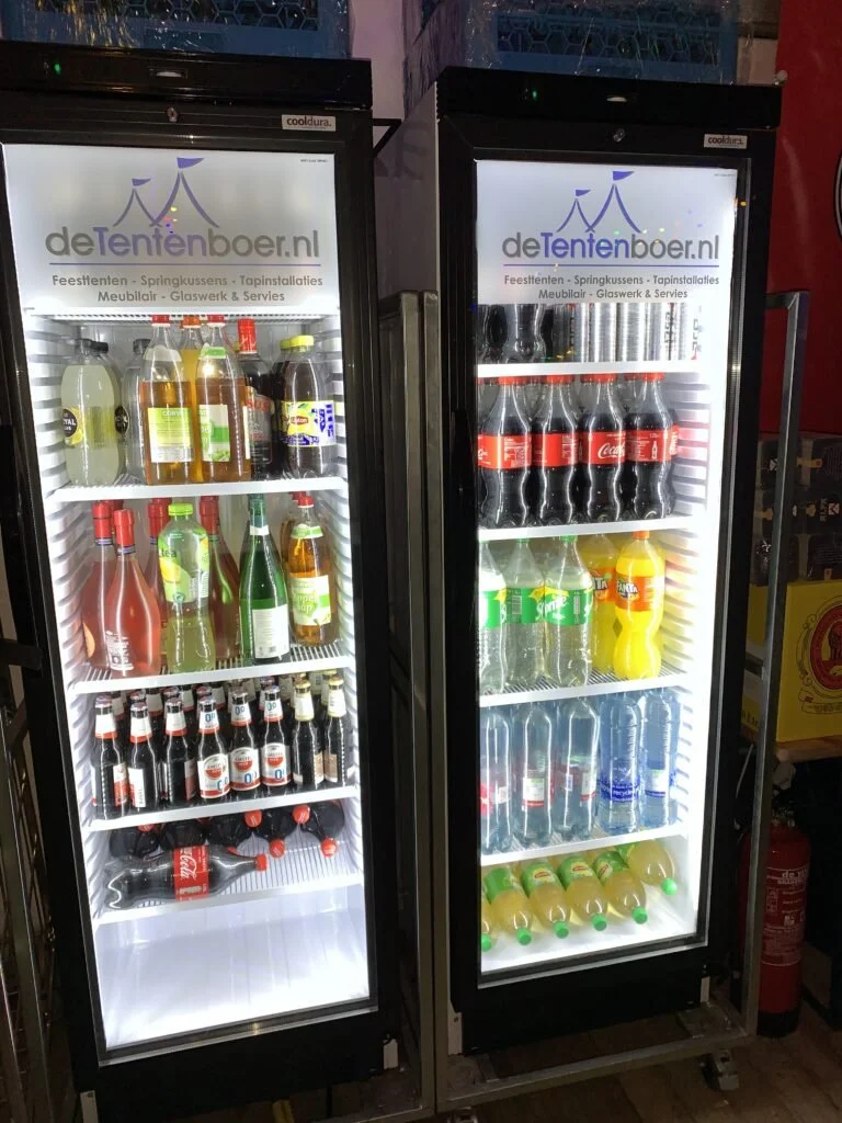 koelkasten te huur via de tentenboer. met of zonder drank, frisdrank, bier.