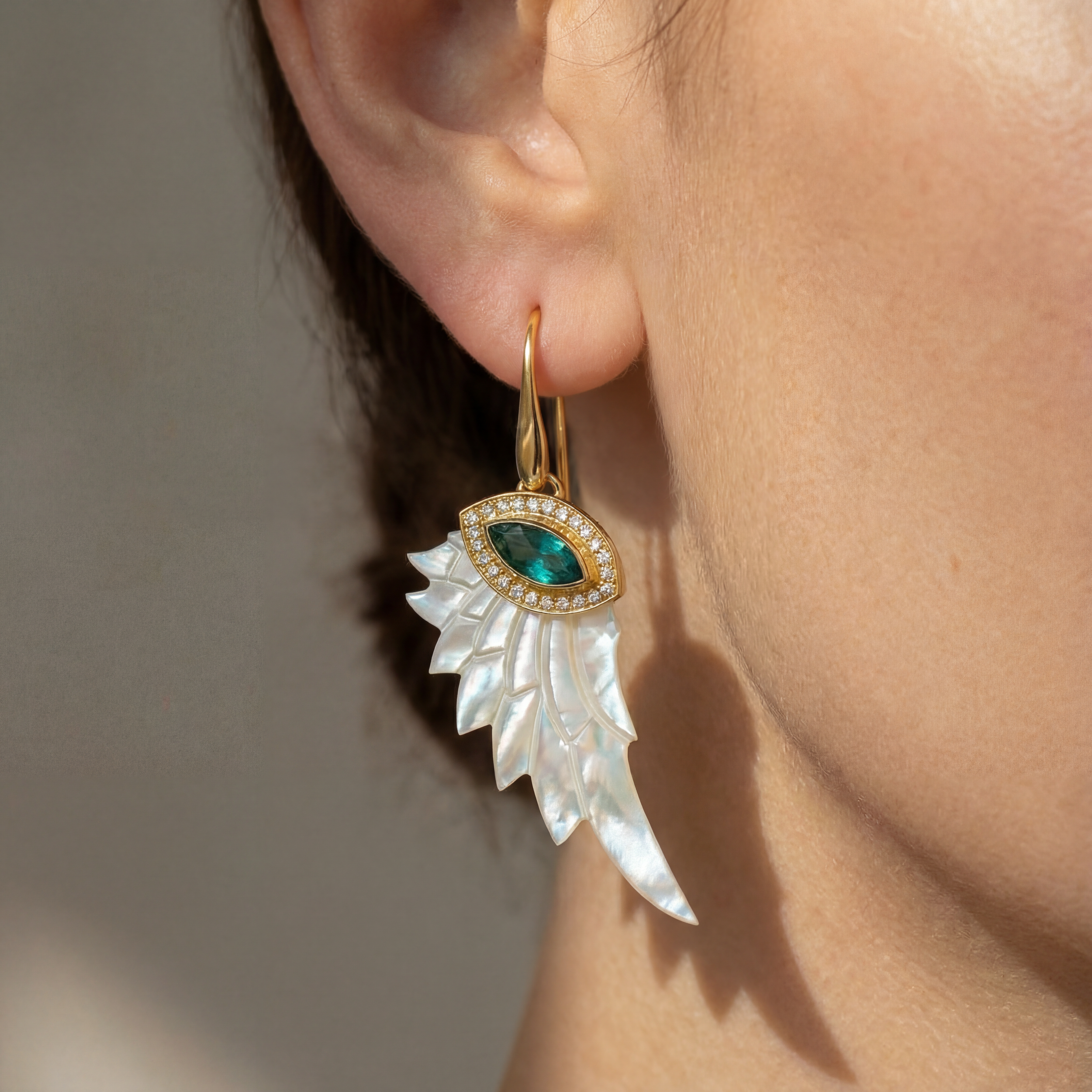 Azure Earrings (Petite, Gold)