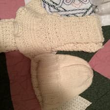 White Knitted Hat and Scarf Set