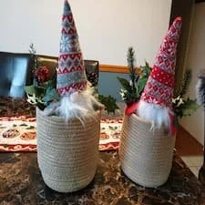 Christmas Gnome in a Basket