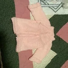 Pink Hand Knit Baby Sweater