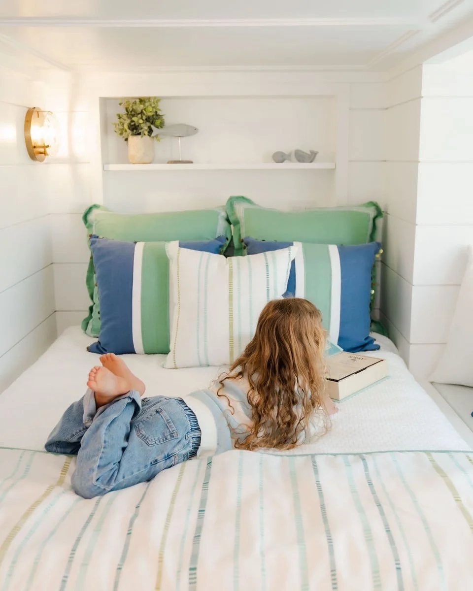 At IBJ, we design with the end in mind. Every space has a story to tell; this one just happens to be a whimsical, coastal adventure made for little dreamers. 🌊From colors to textures, every detail invites play, comfort, and curiosity.