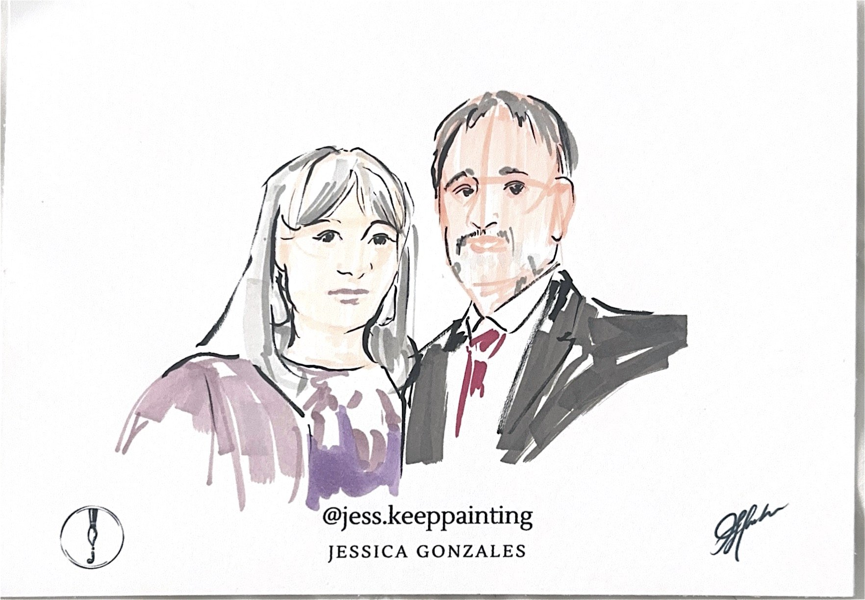 Petite Portraits – 5x7 Marker Illustrations