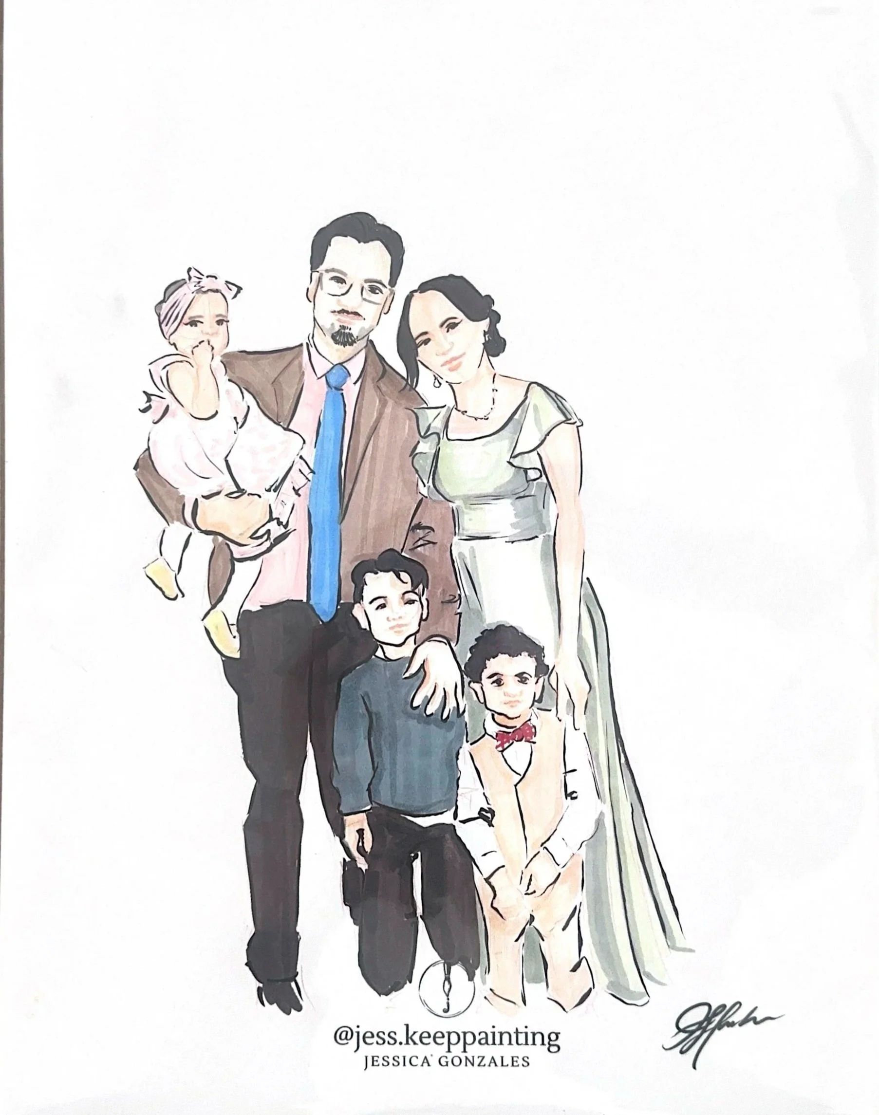 Signature Fashion Sketches – 8.5x11 Full-Figure Marker Illustrations