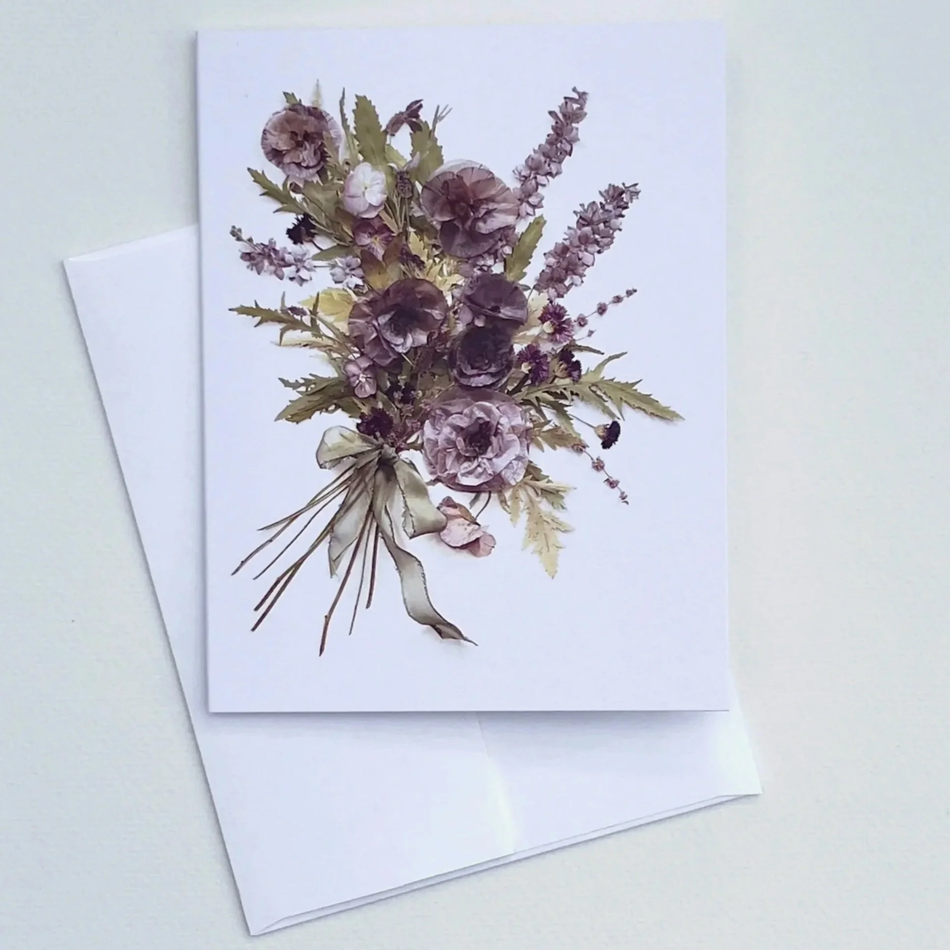 Poppy and Larkspur Bouquet Note Card Set