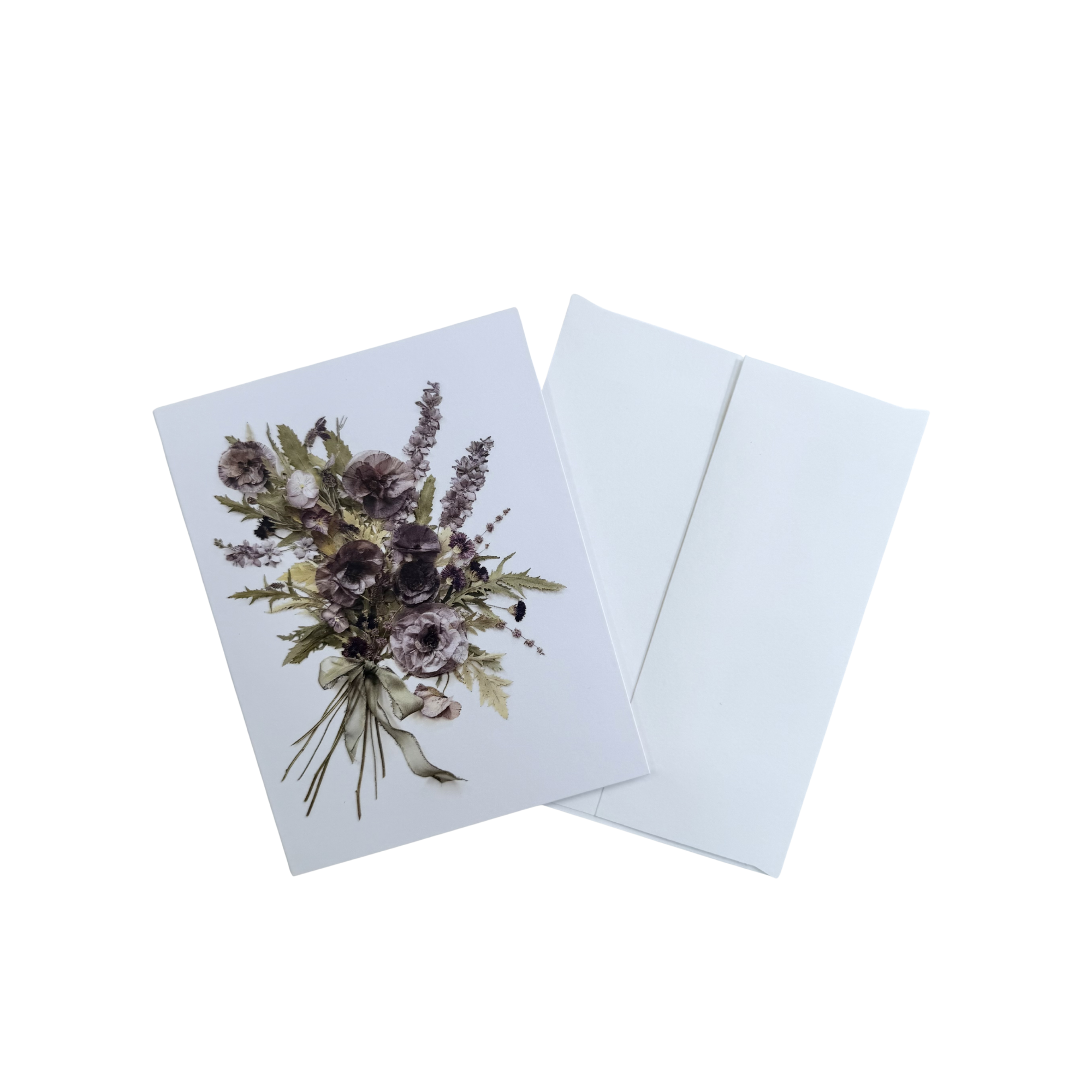 Poppy and Larkspur Bouquet Note Card Set