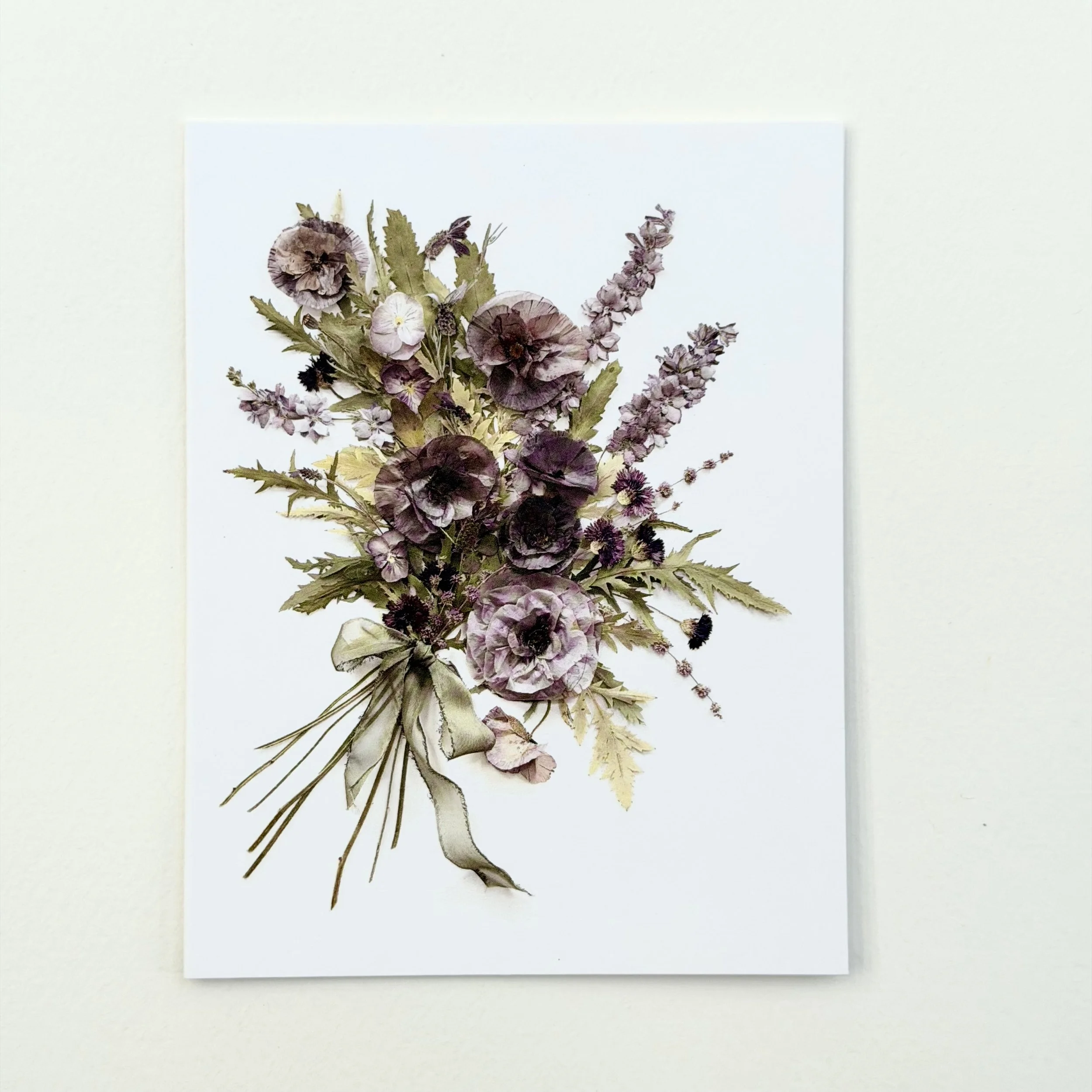 Poppy and Larkspur Bouquet Note Card Set