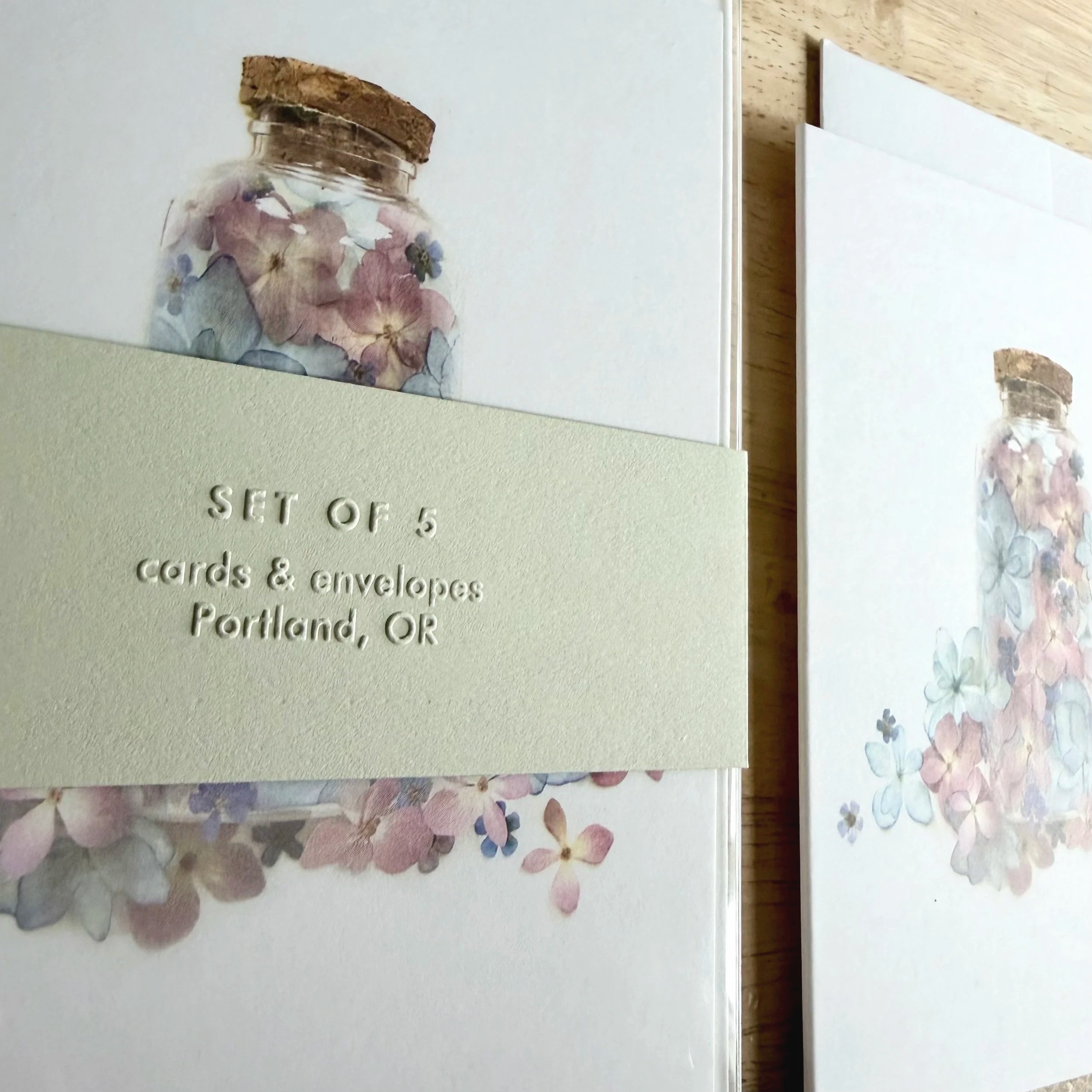 Apothecary Bottle of Flowers | 5 Card Set