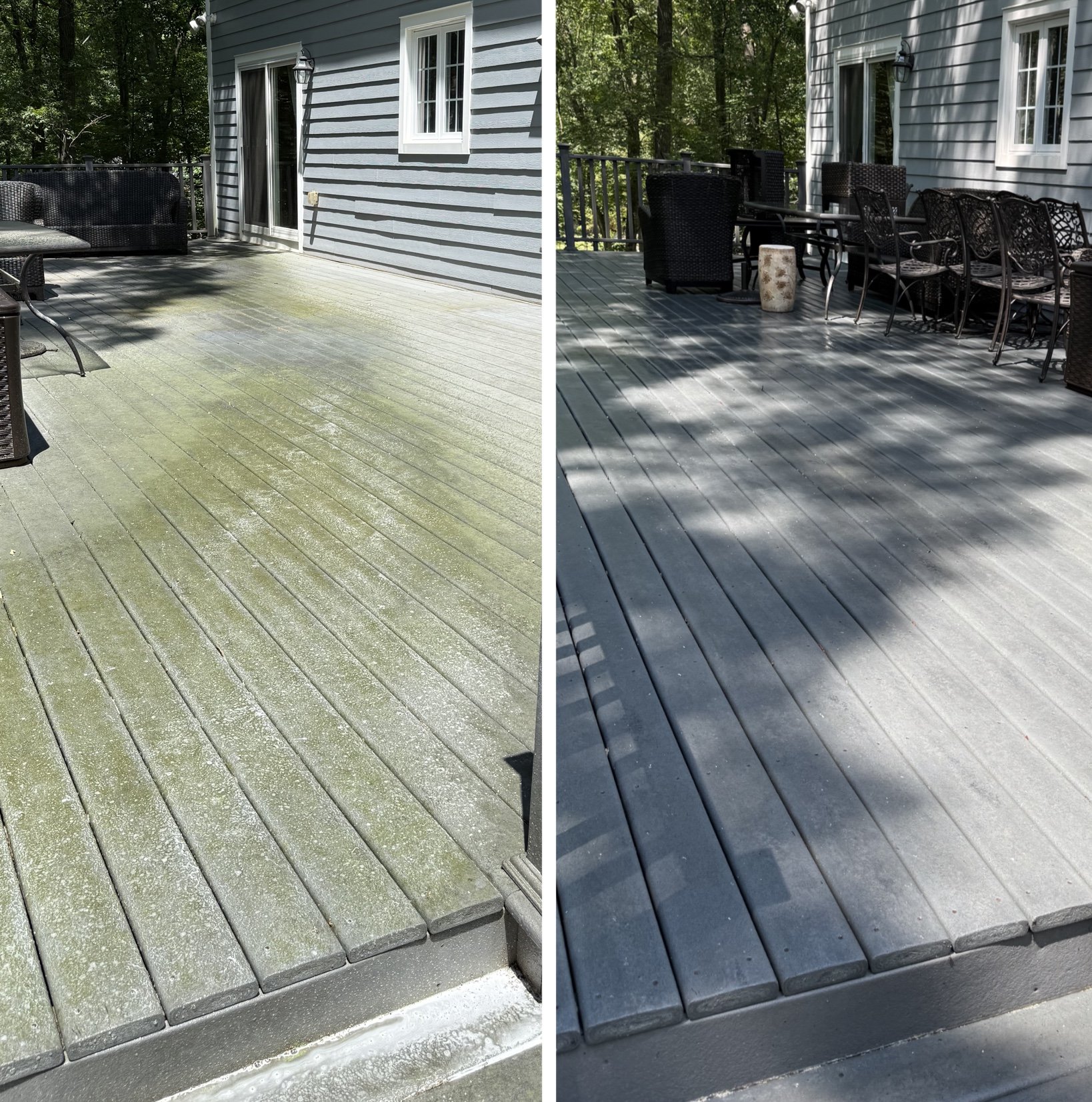 Original Trex deck soft wash