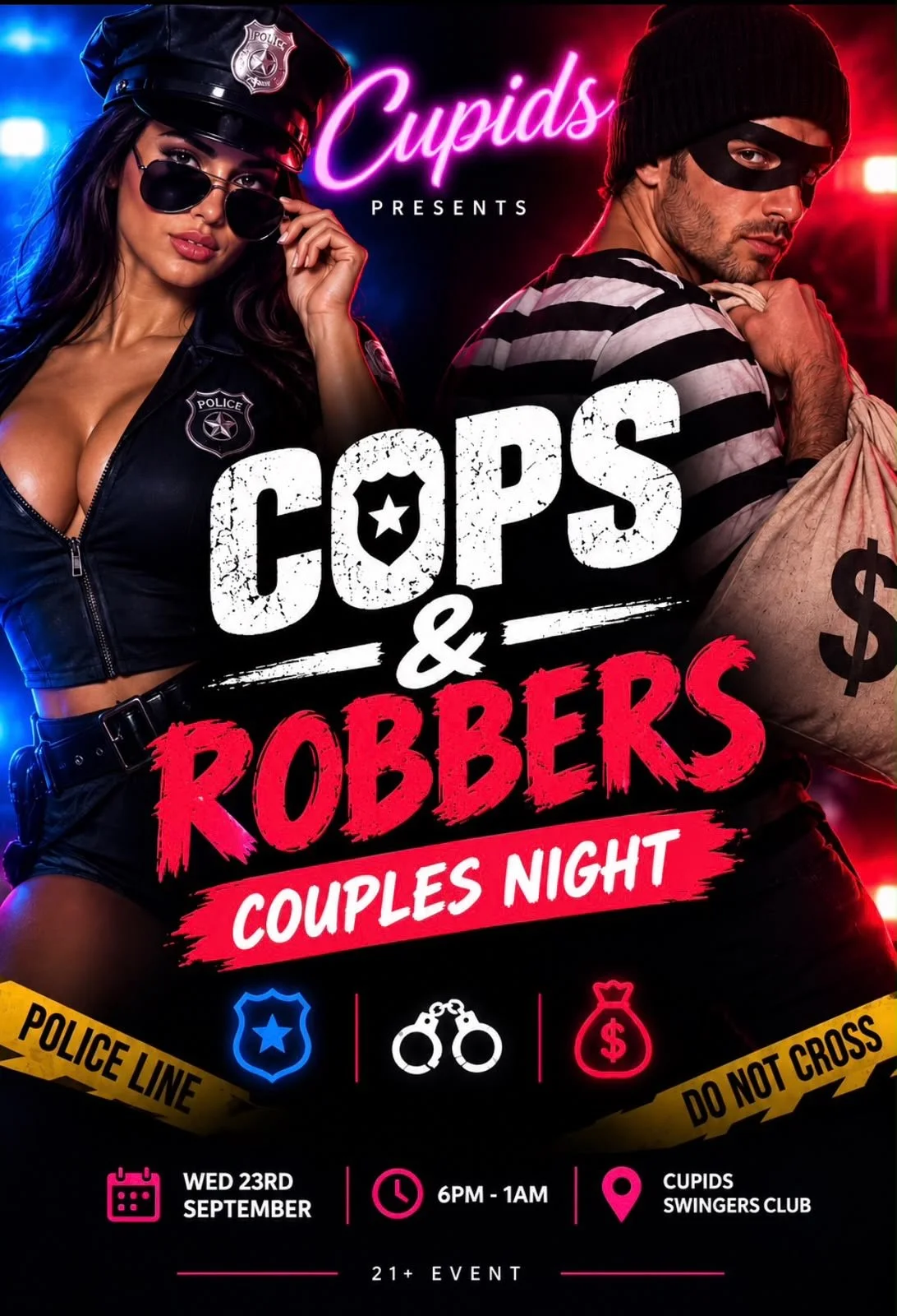 Cops and robbers couples &amp; single females only 