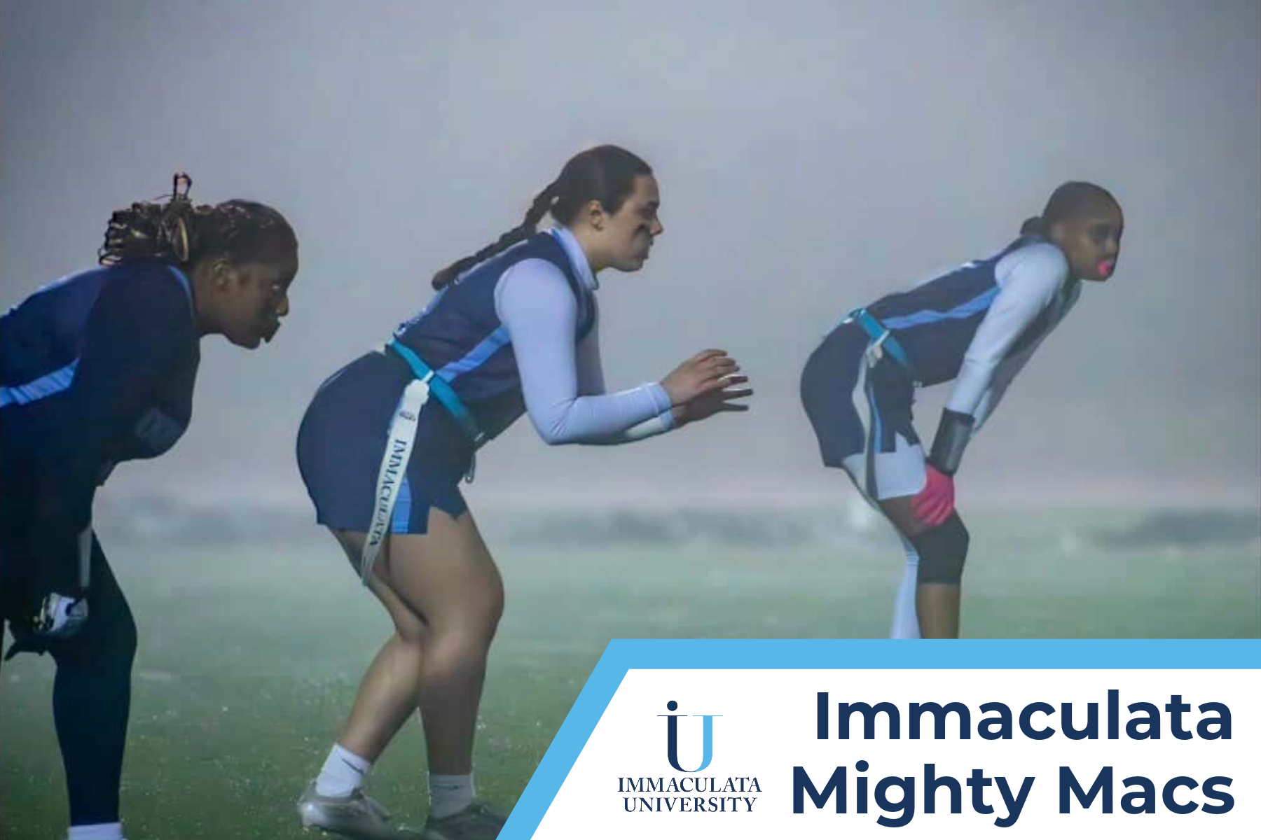 Immaculata Mighty Macs playing women's college flag football