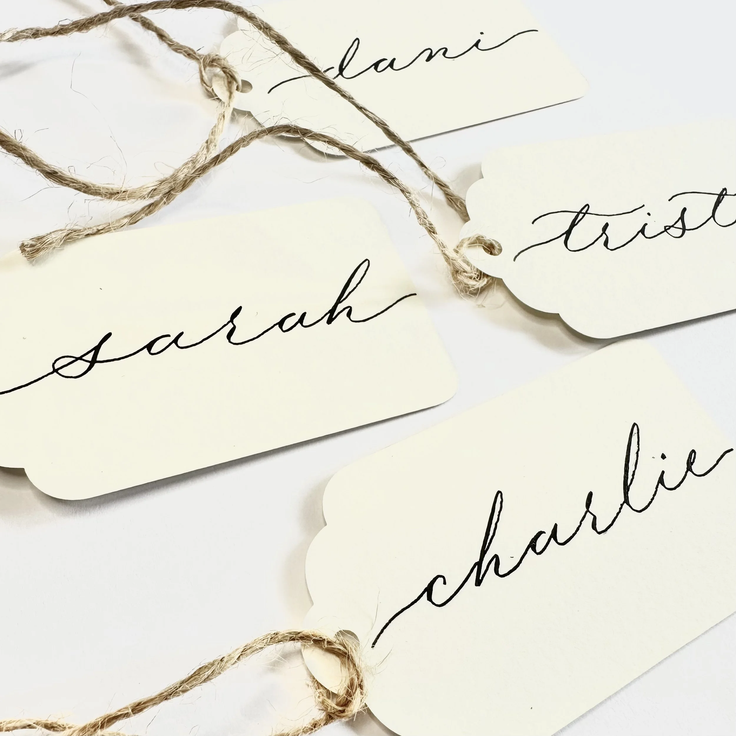 Handwritten Calligraphy Gift Tags