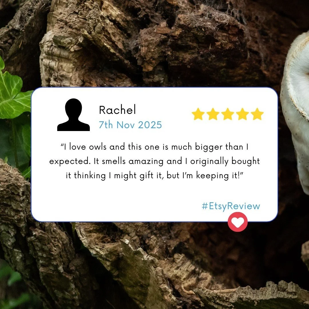 🕯️✨ Hoot-hoot for happy customers! ✨🕯️

We absolutely loved this review from one of our recent shoppers who brought home our hand-poured owl candle &mdash; and we couldn&rsquo;t agree more: it&rsquo;s the perfect cozy companion for fall nights and 