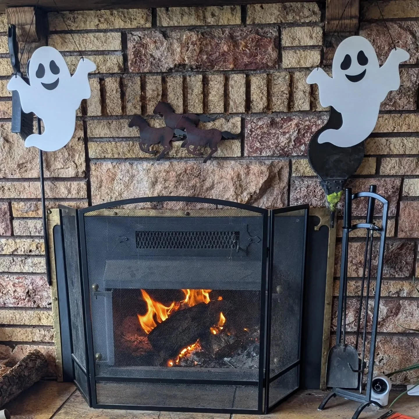 First fire of the season 🔥

It's so much fun to watch the storm roll in, against the green, yellow and orange trees. Anyone else ready for cozy nights?