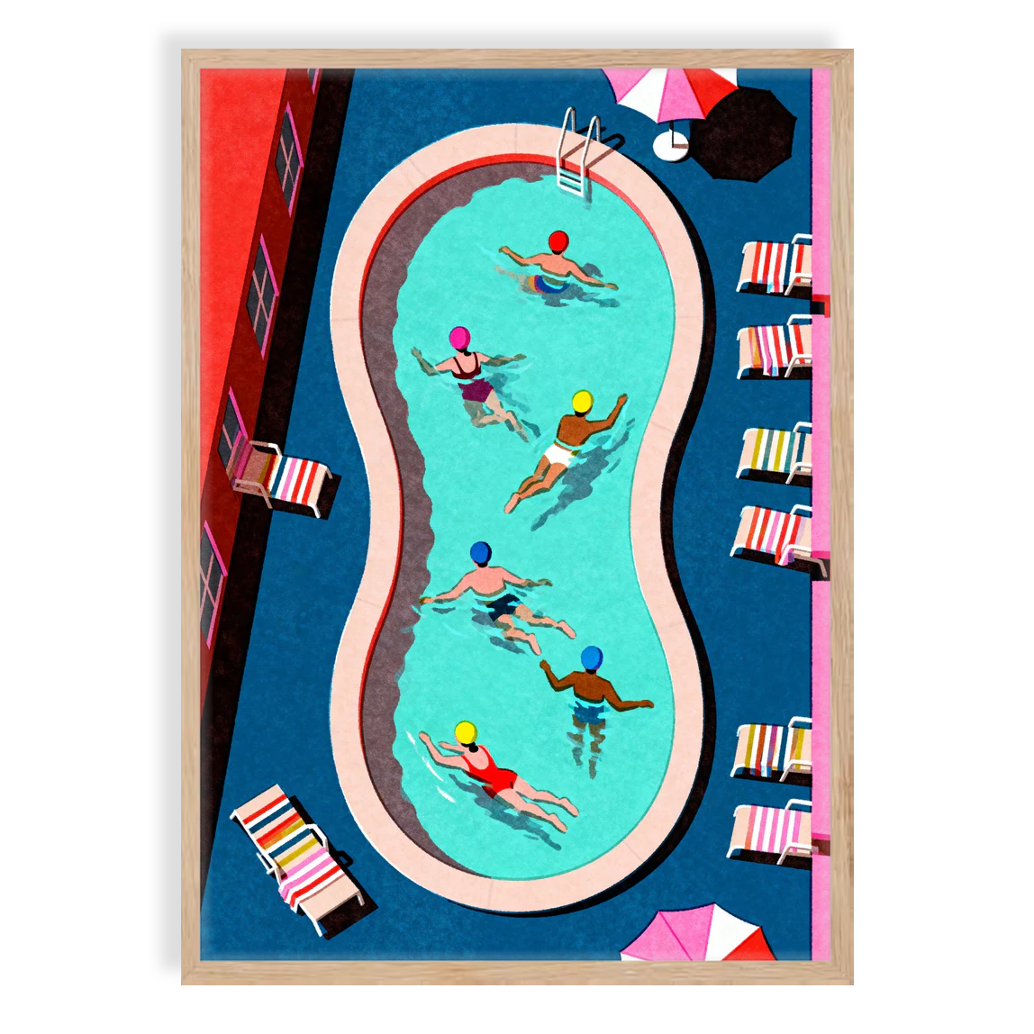 Leslie Funke's artwork called "Poolside Geometry"