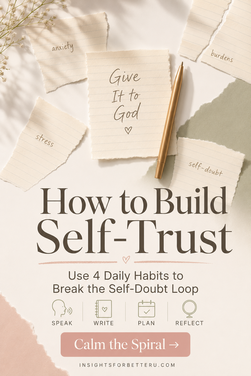 How to build self-trust: use 4 daily habits, speak, write, plan, and reflect, to break the self-doubt loop