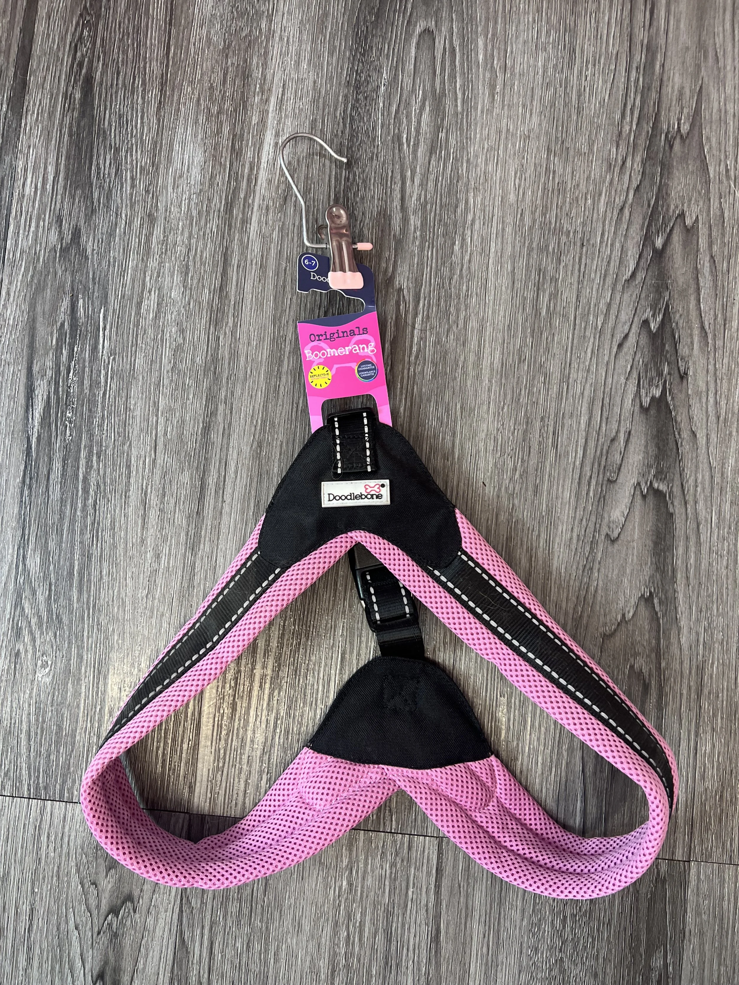Doodle bone large pink harness