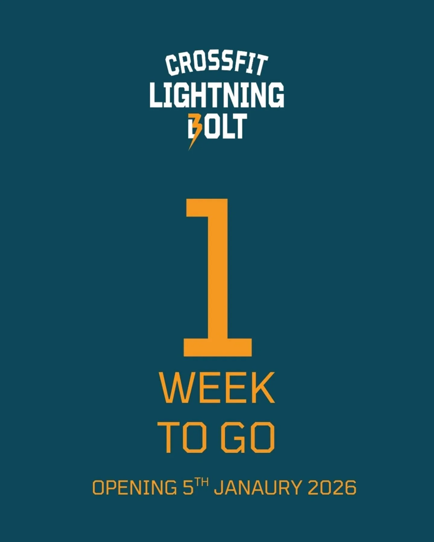 ONE  W E E K  T O  GO!🏋🏻&zwj;♀️

#crossfitlightningbolt #macclesfieldcrossfit #macclesfieldcommunity #macclesfieldgym
