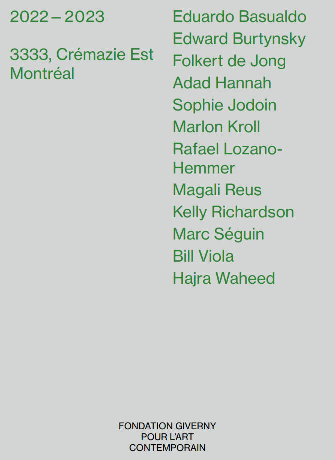 Catalogue de l'exposition inaugurale 3333 Crémazie Est